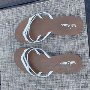 White Strappy Volcom Sandals